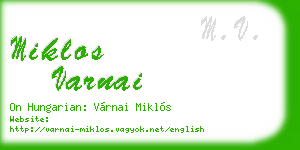 miklos varnai business card