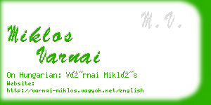 miklos varnai business card